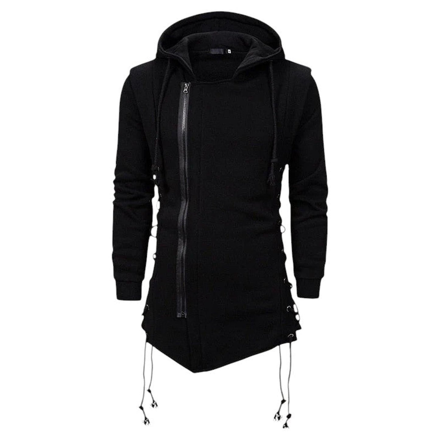 Gothic lace-up hoodie for men
