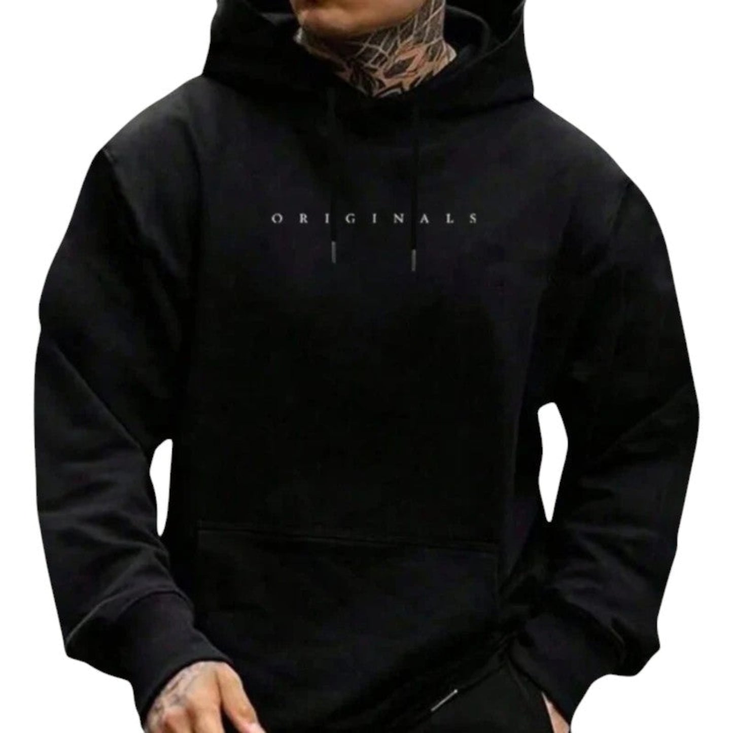 Men's Minimalist Oversized Hoodie - Cotton Streetwear Sweatshirt, Casual Athleisure