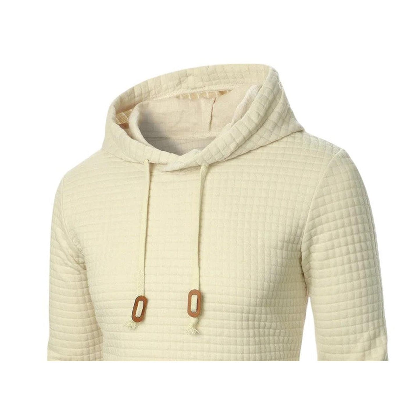 Men's casual check pattern hoodie sweatshirt