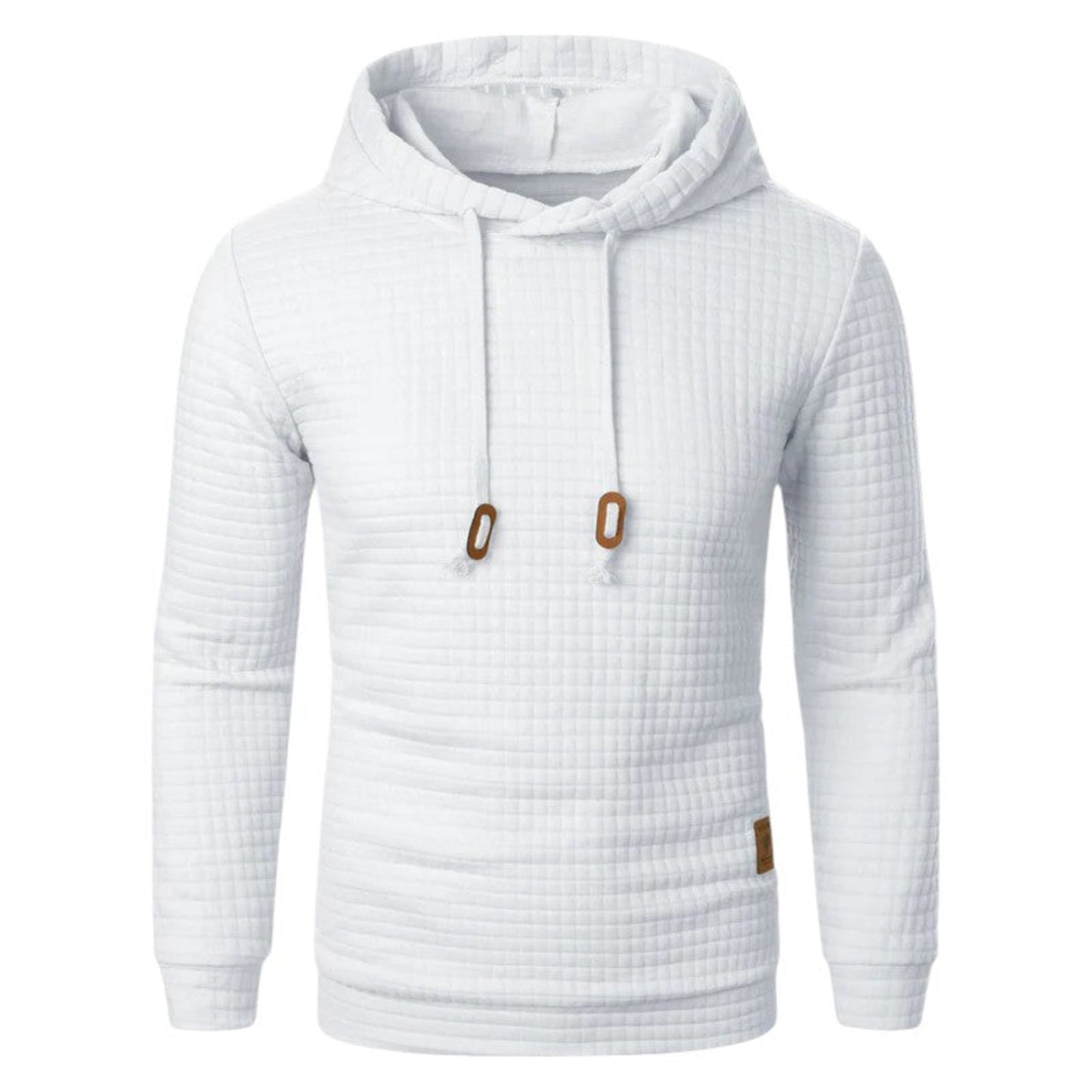 Men's casual check pattern hoodie sweatshirt