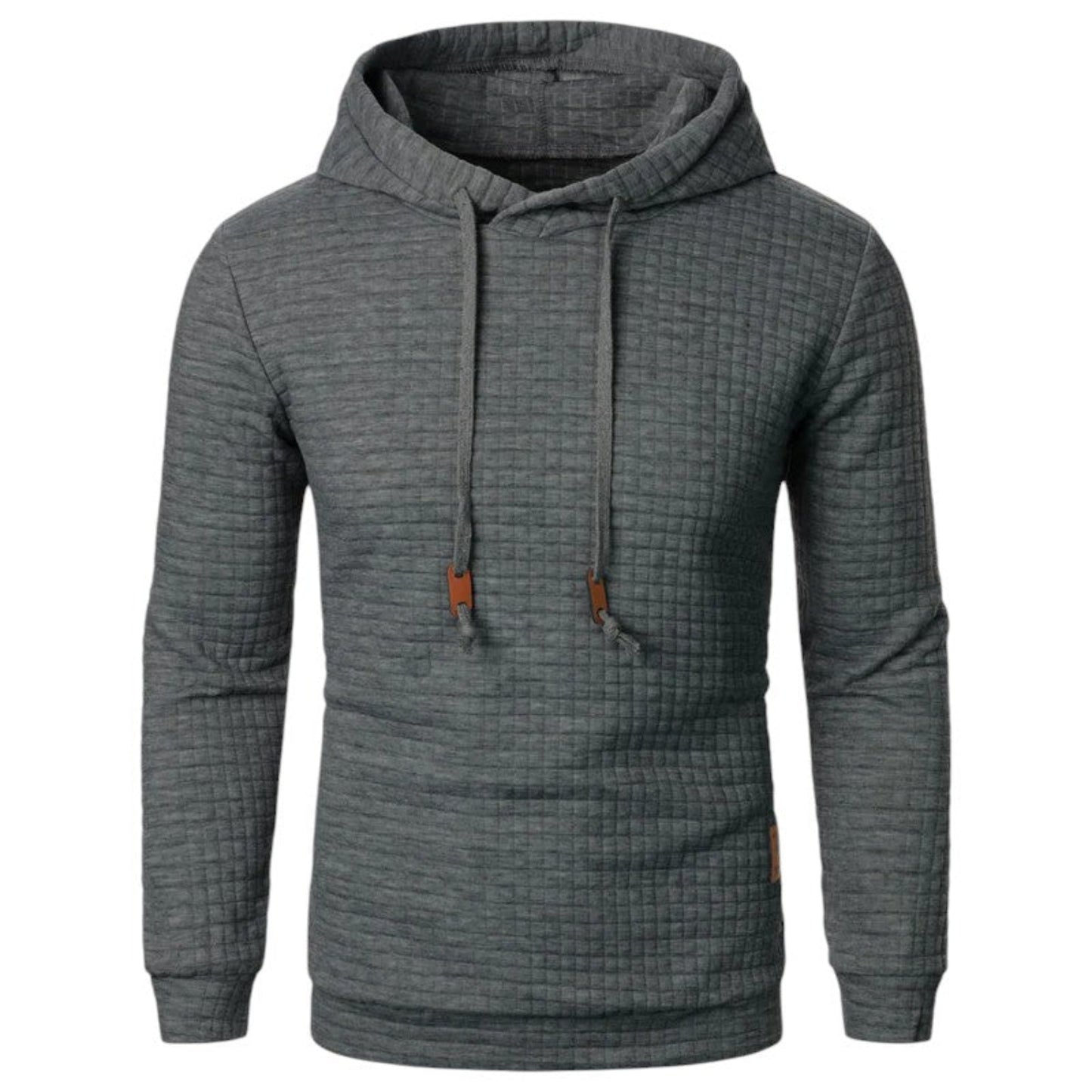 Men's casual check pattern hoodie sweatshirt