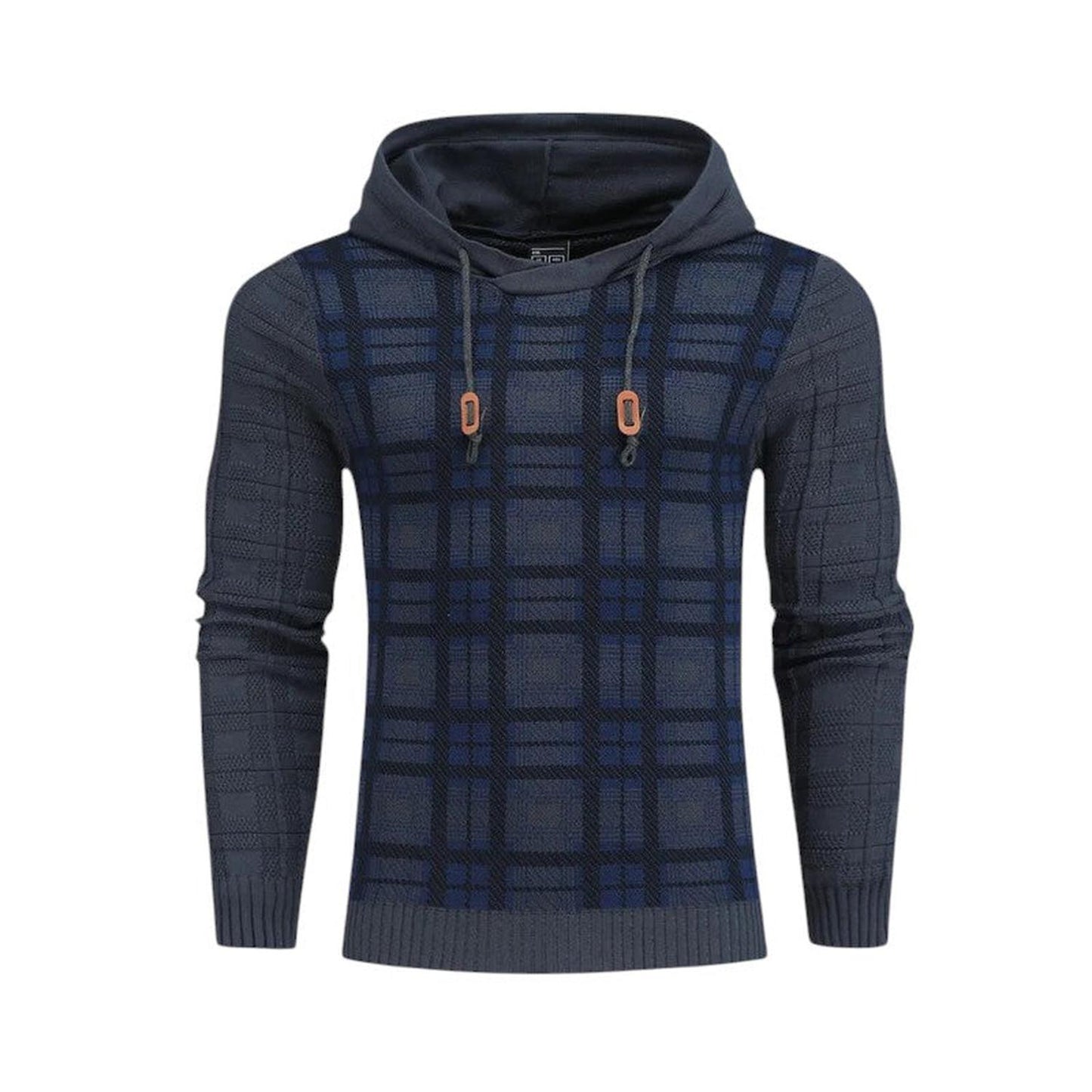 Men's fashionable checkered knitted sweater