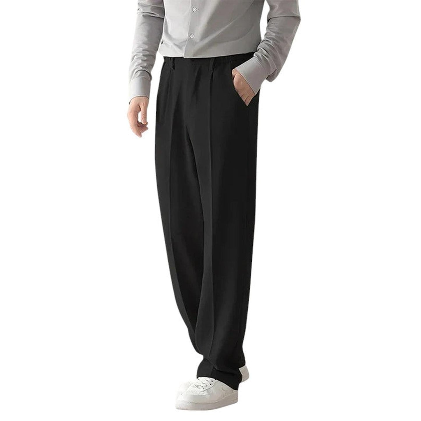Men’s formal trousers – draped design with relaxed tailored fit