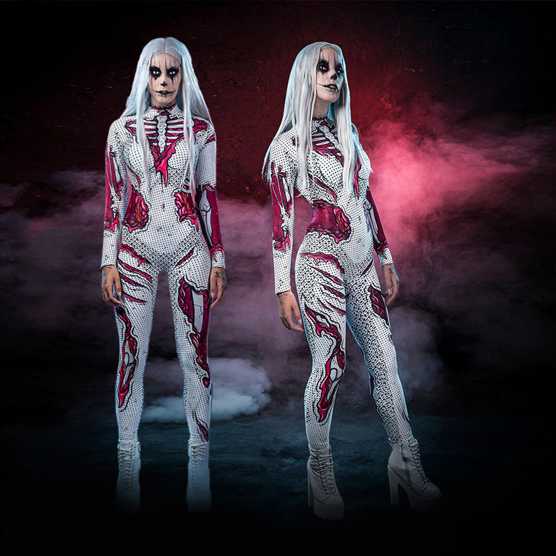 Women's full body halloween costume - scary printed design