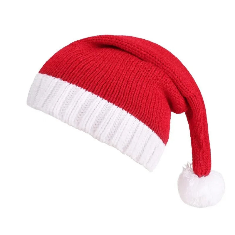 Knitted Christmas Hat - Festive Winter Accessory for Women
