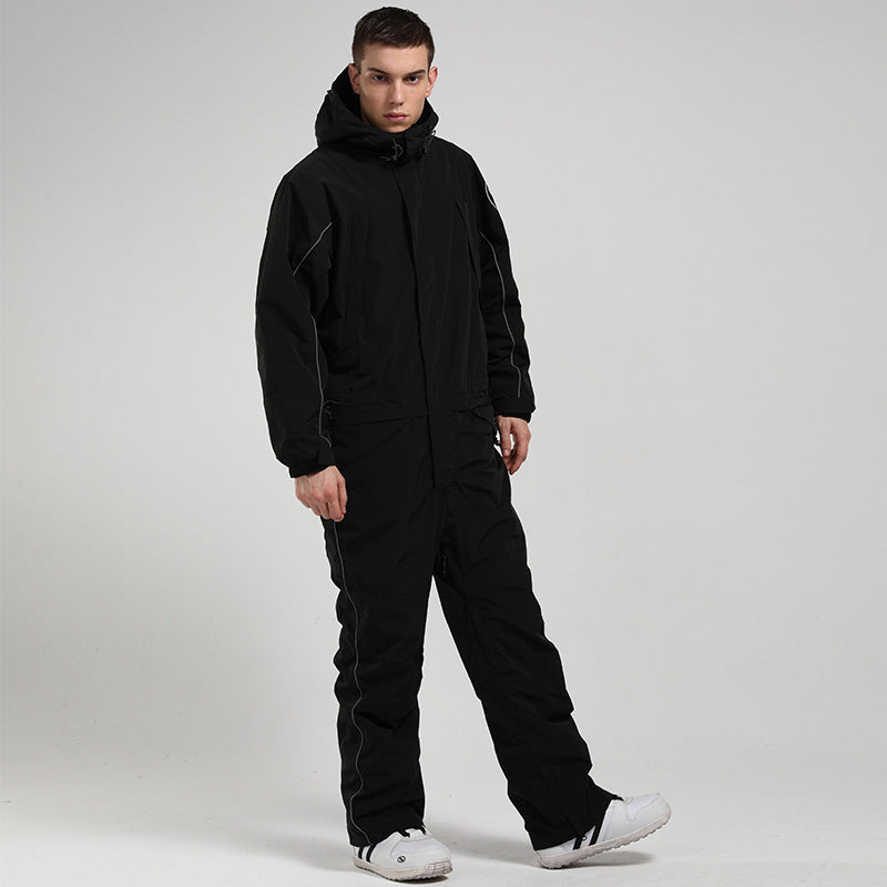 Ski Overall Unisex Waterproof Breathable One-piece Construction