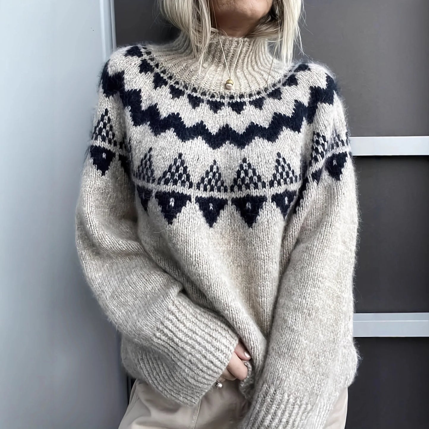 Sweater Women Turtleneck Plus Size Fit Cozy Style