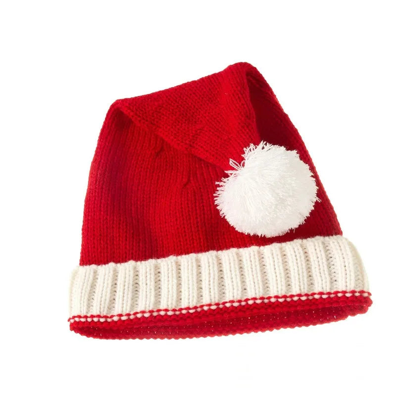 Knitted Christmas Hat - Festive Winter Accessory for Women
