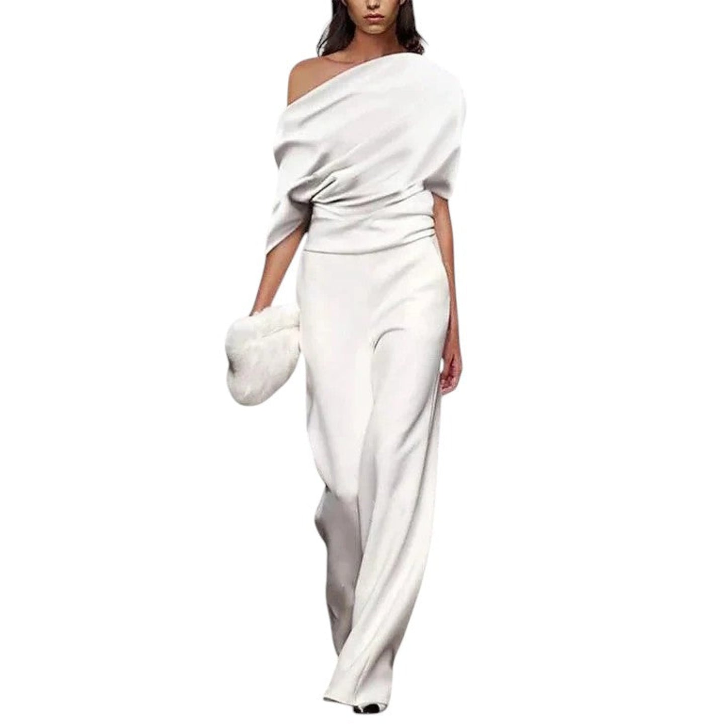 Women’s Elegant Spring Jumpsuit – Tailored Fit with Single-Breasted Neckline