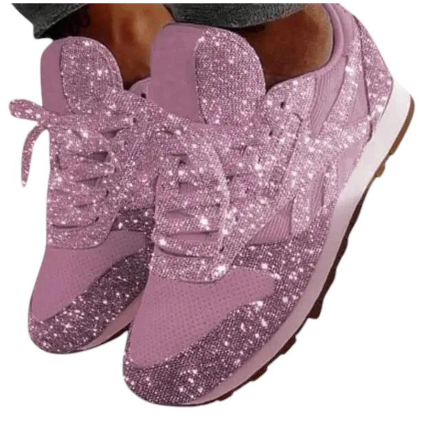 Women’s sparkle shoes – glitter finish and casual comfort