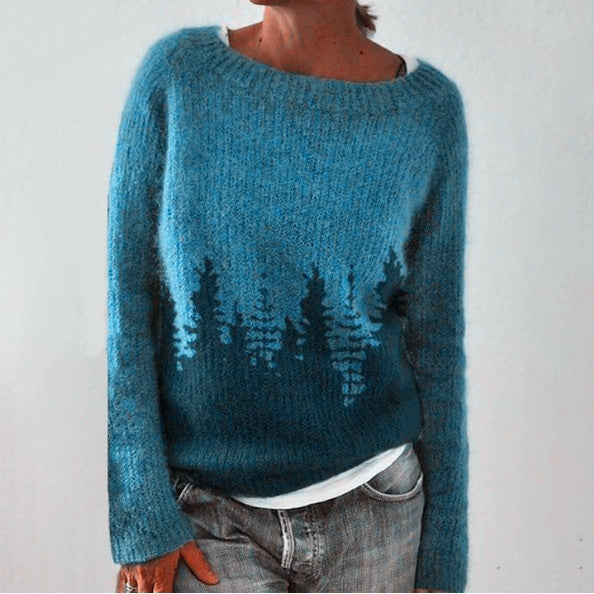 Retro Sweater Women Warm Classic Long Sleeve Knitwear