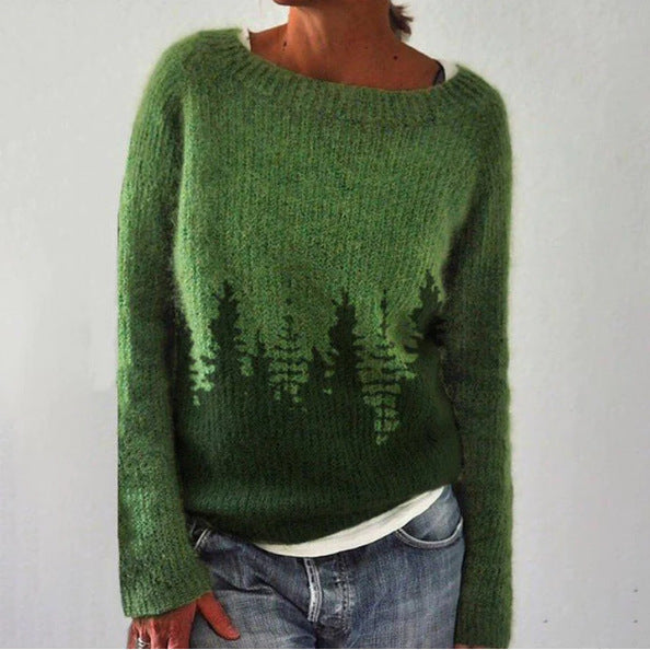 Retro Sweater Women Warm Classic Long Sleeve Knitwear