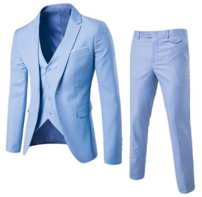 Suit Set Men Slim Fit Formal Wear Classic Look