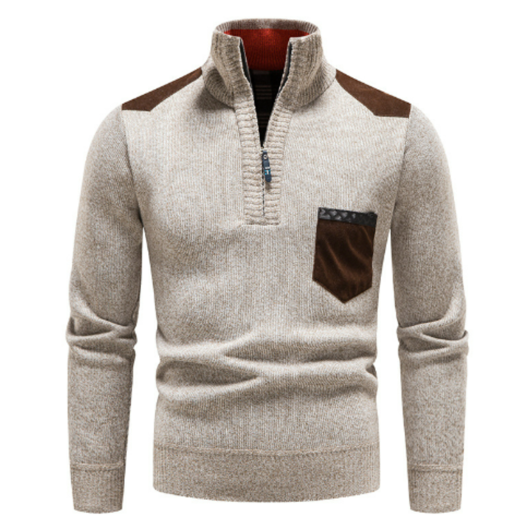 Sweater Men Warm Round Neckline Stylish Long Sleeve
