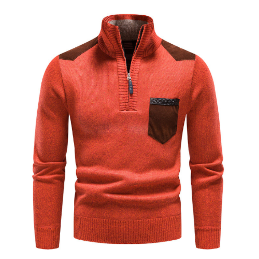 Sweater Men Warm Round Neckline Stylish Long Sleeve