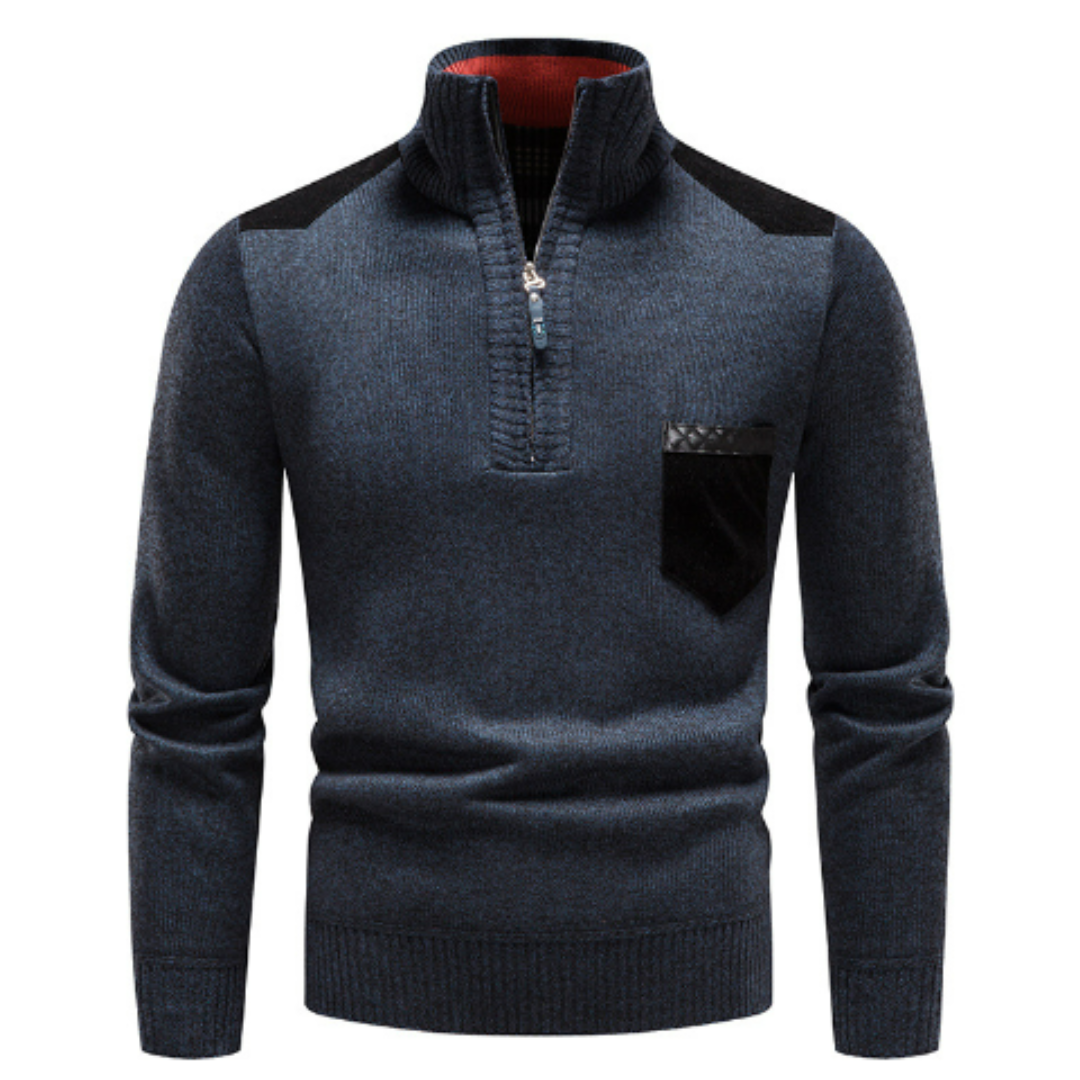 Sweater Men Warm Round Neckline Stylish Long Sleeve