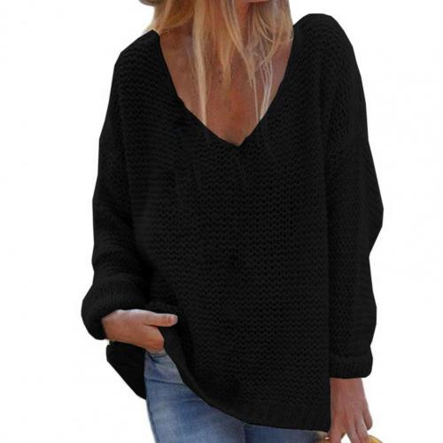 Sweater Women Warm Loose Relaxed Fit Elegant Everyday Style