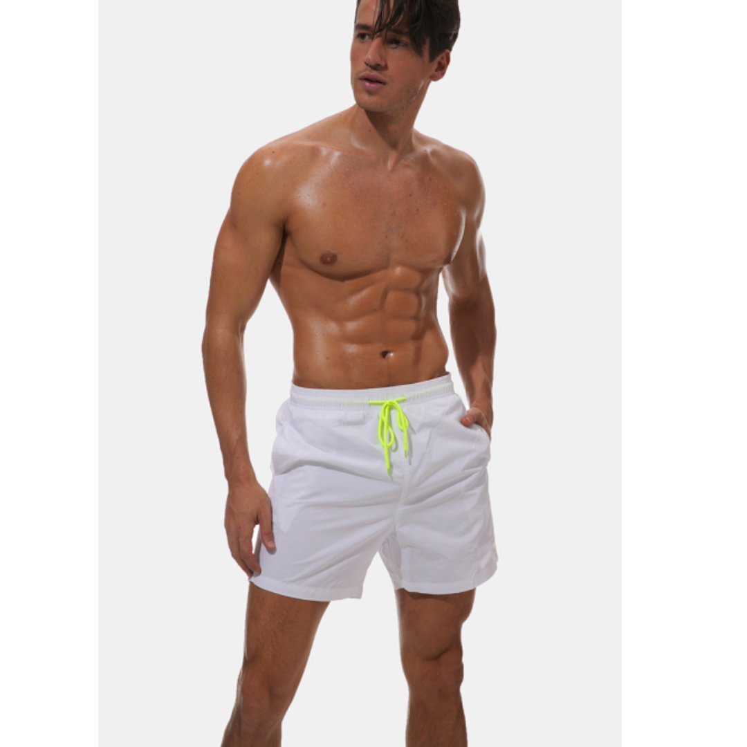 Swim Trunks Men Short Length Lining and Side Pocket