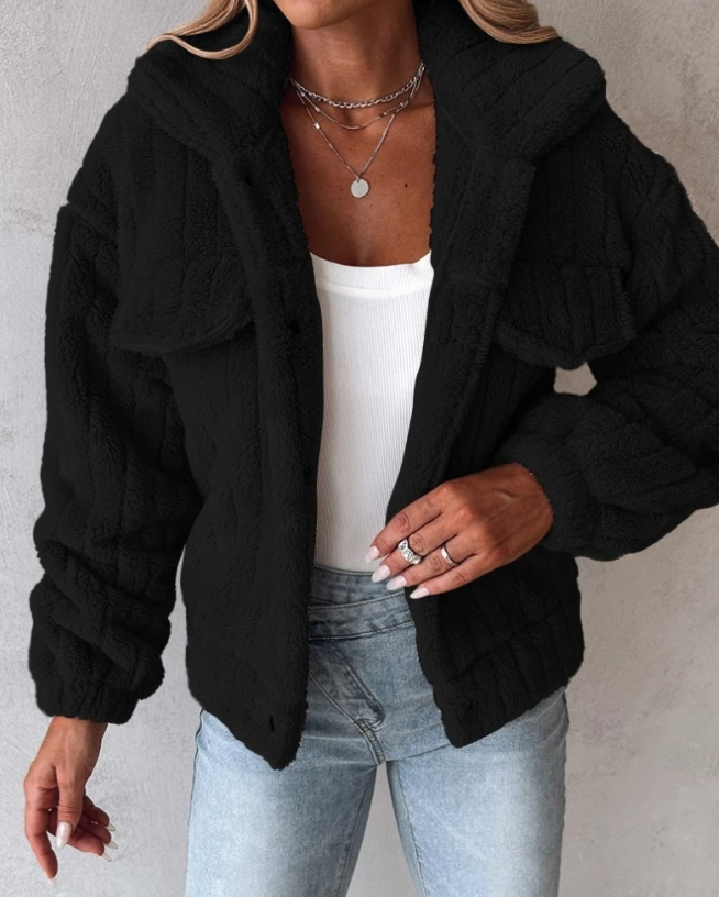 Teddy Coat Women Warm Cozy Outerwear for Everyday Style