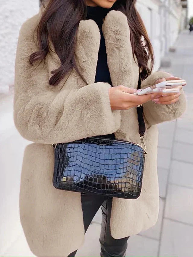 Teddy Coat Women Warm Modern Winter Outerwear