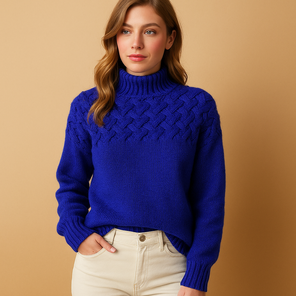 Turtleneck Sweater Women Long Relaxed Fit Design