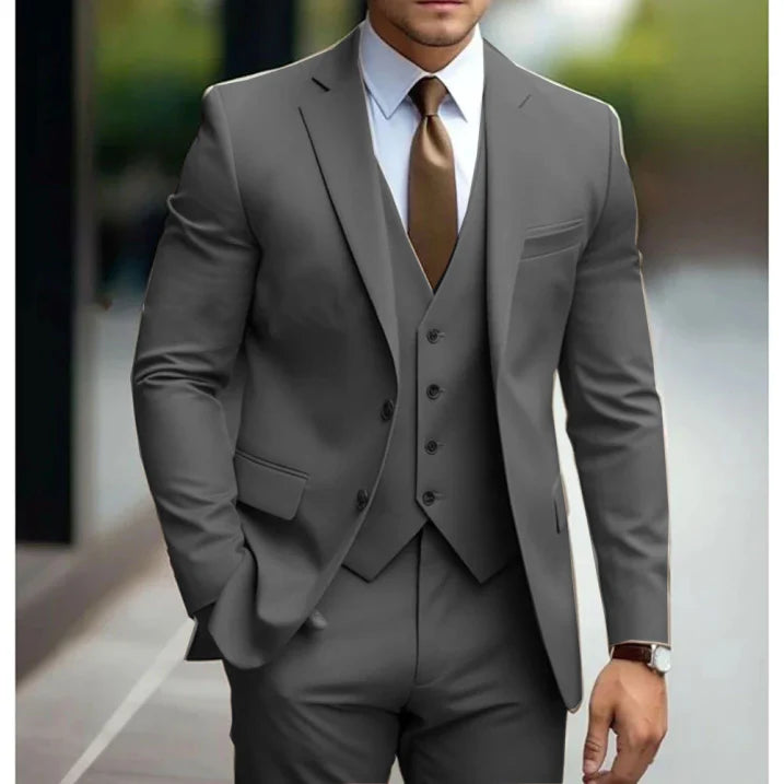Wedding Suit Men Three-Piece Single-Breasted Classic Style