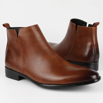 Vintage Leather Men’s Ankle Boots – Classic Appeal