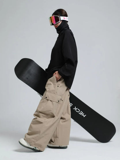 Snowboard Pants Unisex Baggy Loose Fit with Cargo Pockets Design