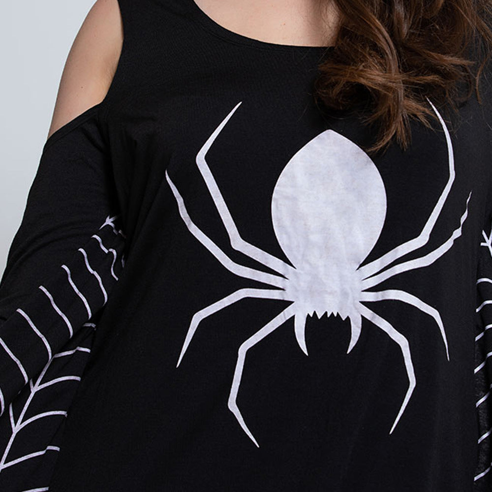 Women’s gothic spider halloween dress - mini costume outfit