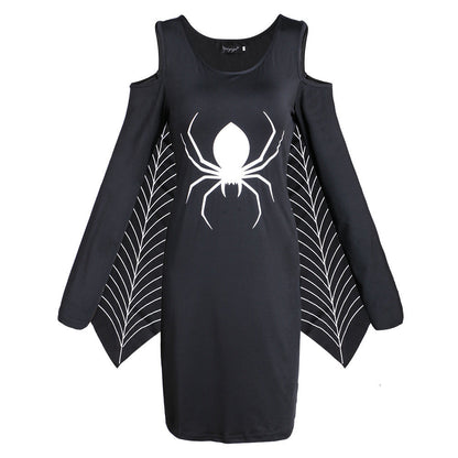 Women’s gothic spider halloween dress - mini costume outfit