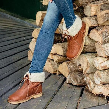 Ankle Boots Women Winter Warm Lined Boots for Cold Weather