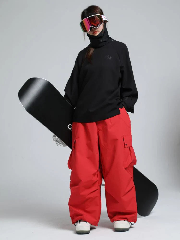 Snowboard Pants Unisex Baggy Loose Fit with Cargo Pockets Design