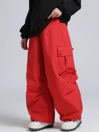 Snowboard Pants Unisex Baggy Loose Fit with Cargo Pockets Design