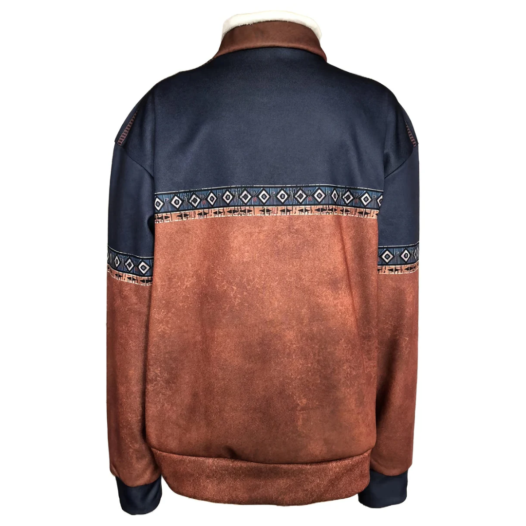 Zip-Up Sweater Men Warm Long Sleeve Casual Knitwear