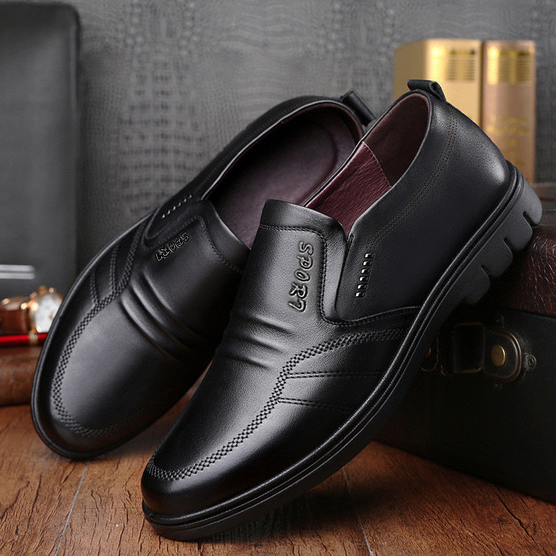 Non-Slip Men’s Leather Shoes – Comfort & Elegance