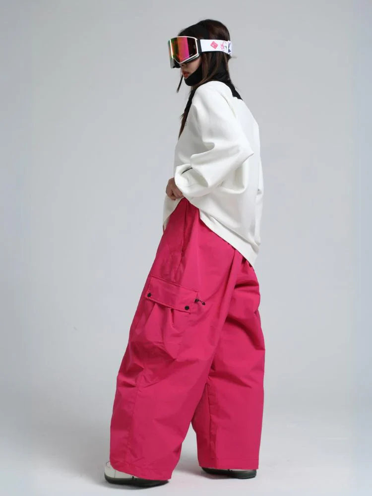 Snowboard Pants Unisex Baggy Loose Fit with Cargo Pockets Design