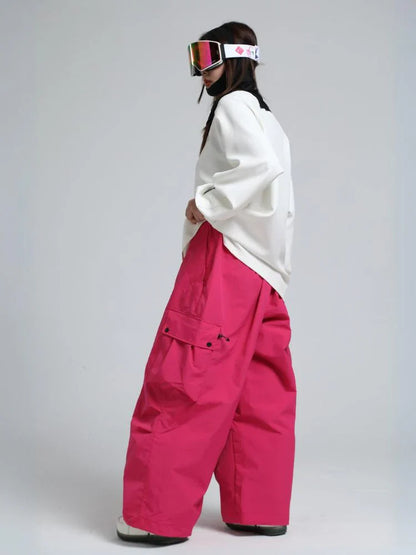 Snowboard Pants Unisex Baggy Loose Fit with Cargo Pockets Design