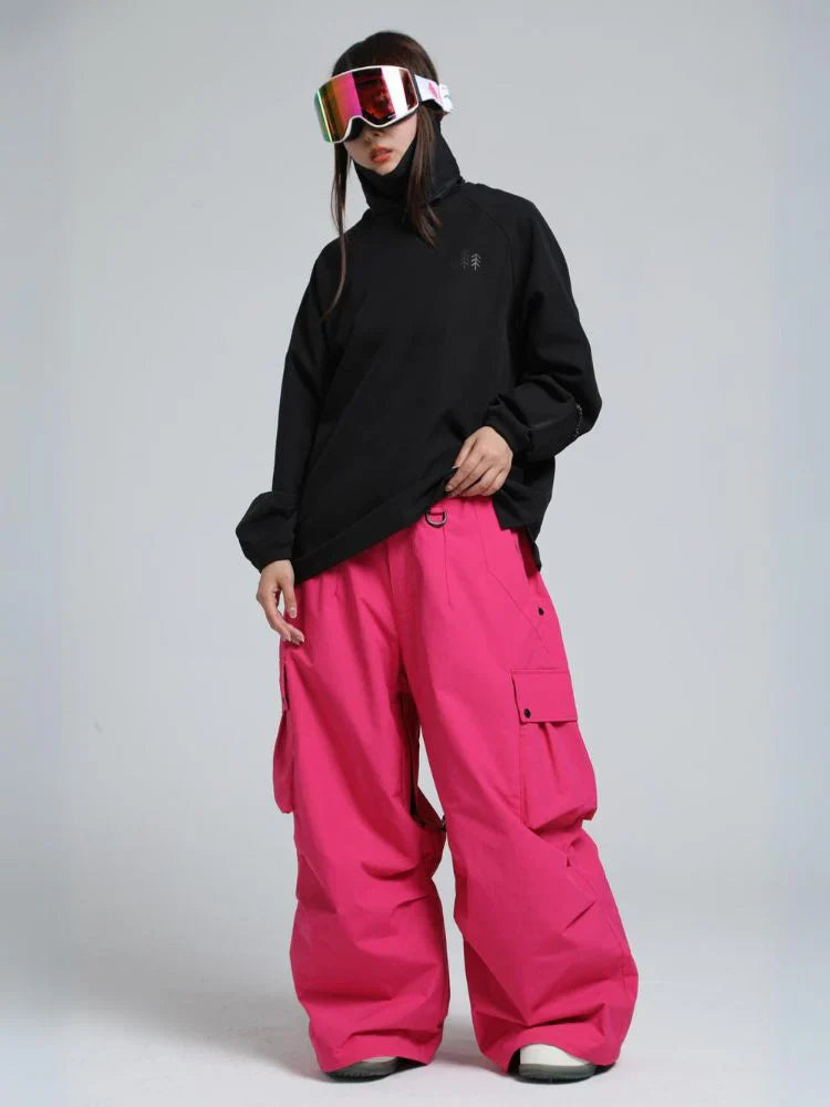 Snowboard Pants Unisex Baggy Loose Fit with Cargo Pockets Design
