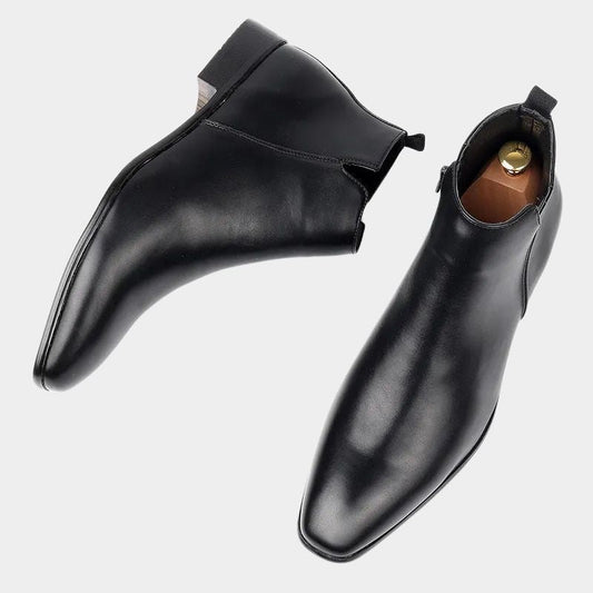 Vintage Leather Men’s Ankle Boots – Classic Appeal