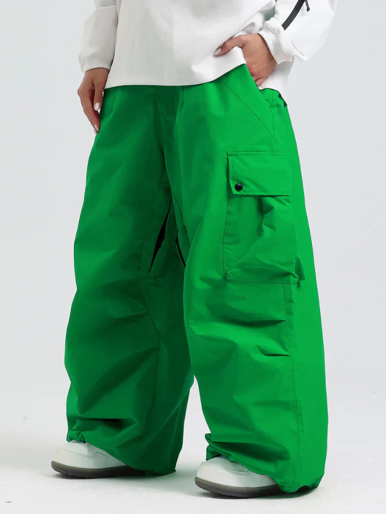 Snowboard Pants Unisex Baggy Loose Fit with Cargo Pockets Design