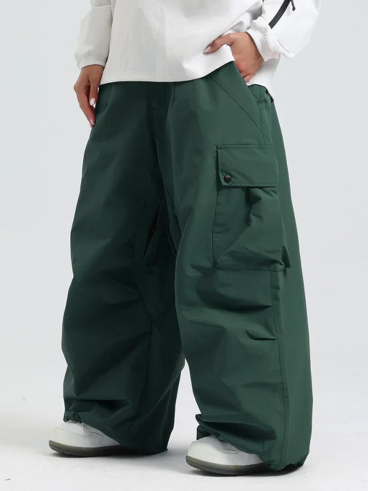 Snowboard Pants Unisex Baggy Loose Fit with Cargo Pockets Design