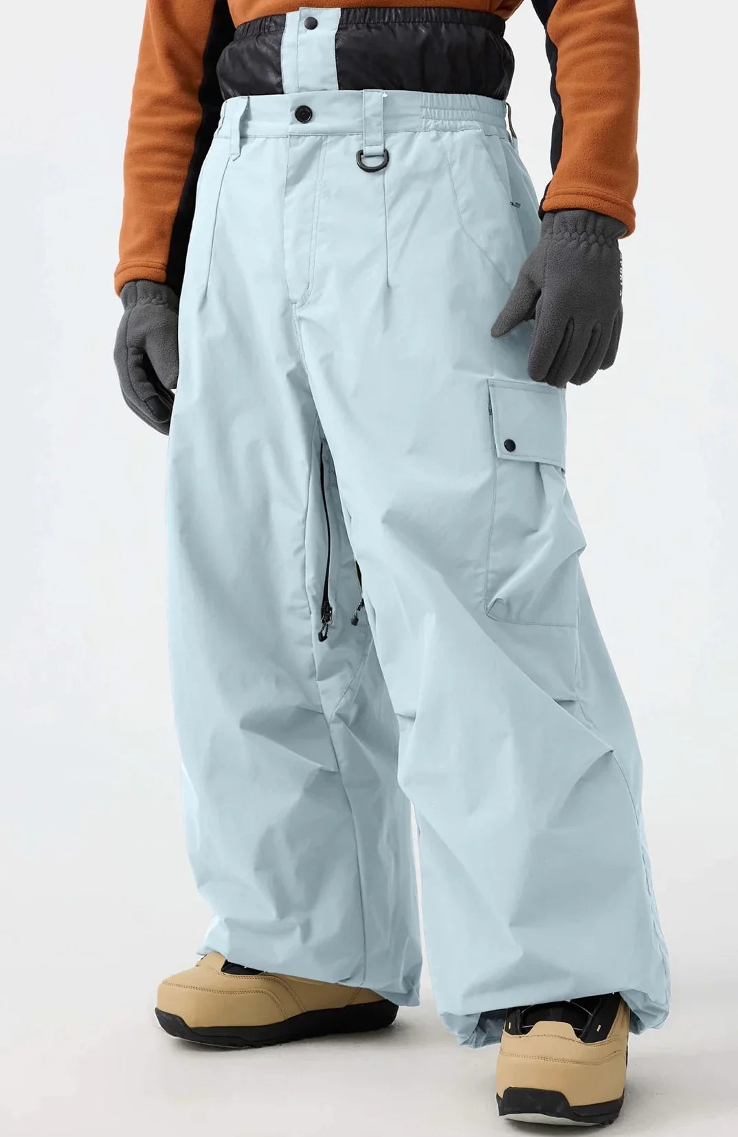 Snowboard Pants Unisex Baggy Loose Fit with Cargo Pockets Design