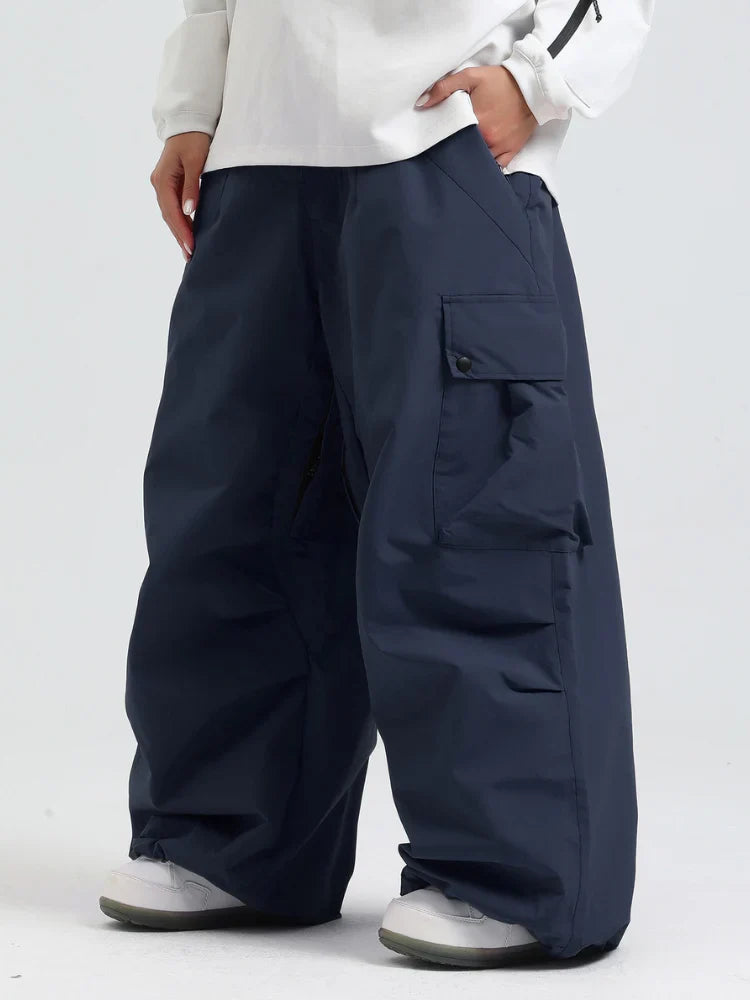 Snowboard Pants Unisex Baggy Loose Fit with Cargo Pockets Design