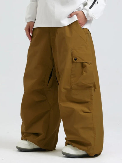 Snowboard Pants Unisex Baggy Loose Fit with Cargo Pockets Design