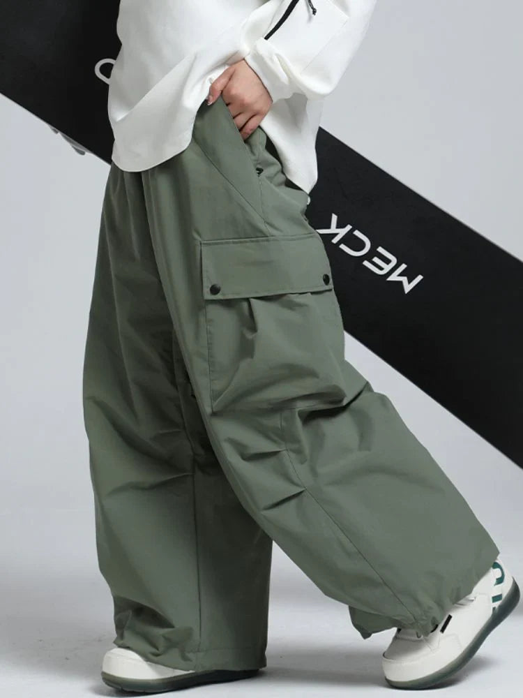 Snowboard Pants Unisex Baggy Loose Fit with Cargo Pockets Design