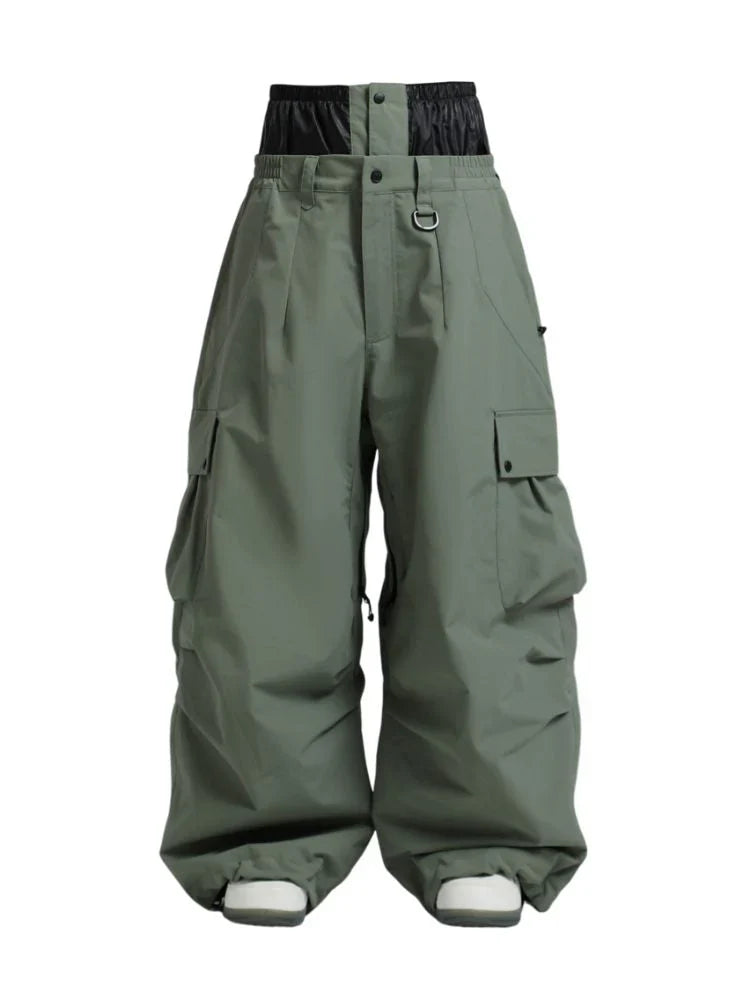 Snowboard Pants Unisex Baggy Loose Fit with Cargo Pockets Design