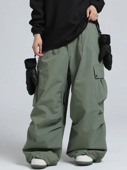 Snowboard Pants Unisex Baggy Loose Fit with Cargo Pockets Design