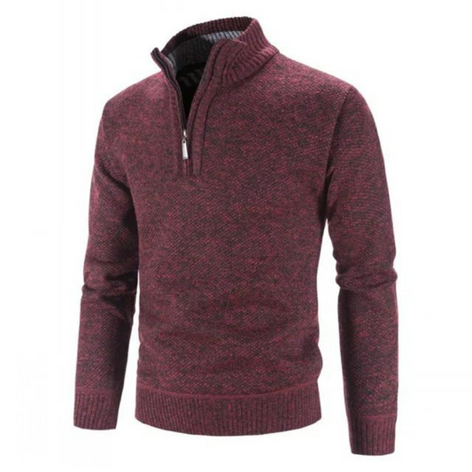 Sweater Men Warm Half Zip Pullover for Cold Weather