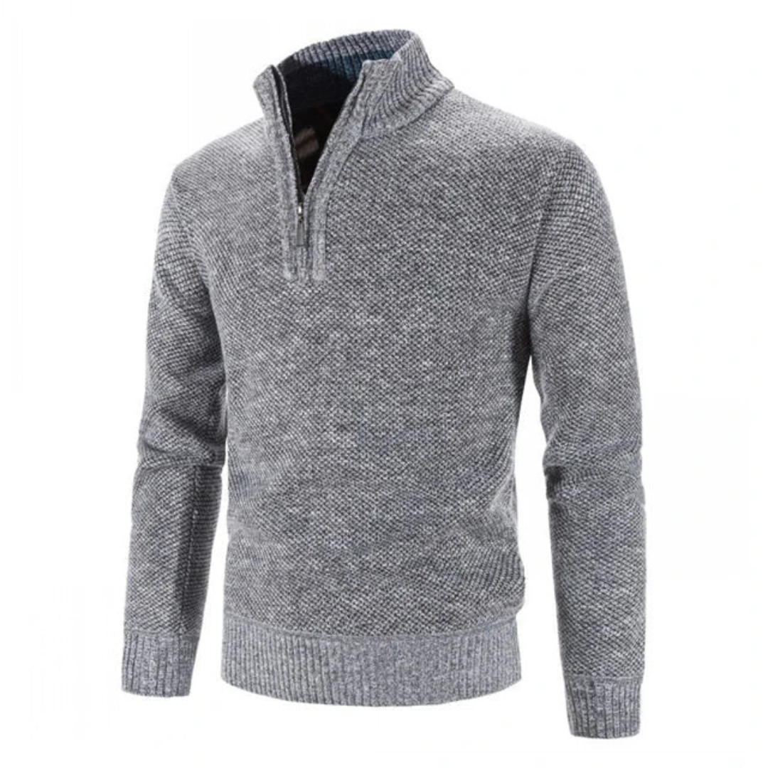 Sweater Men Warm Half Zip Pullover for Cold Weather