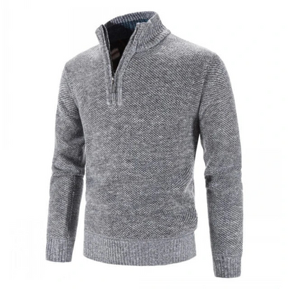 Sweater Men Warm Half Zip Pullover for Cold Weather